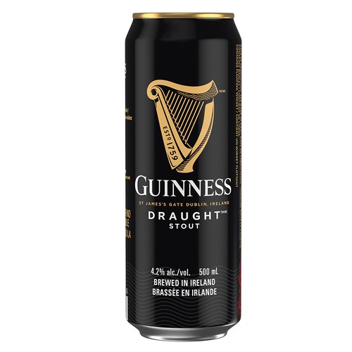 Guinness Draught Beer 4.2% Alcohol 500 ml (can)