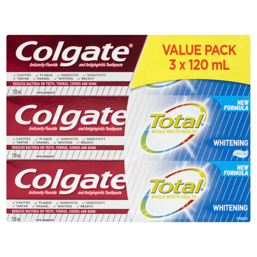 Colgate Toothpaste Total Whitening 3 x 120 ml
