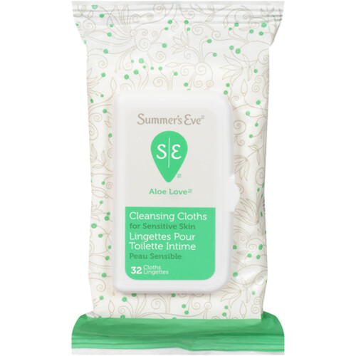 Summer's Eve Cleansing Cloths Aloe Love 32 EA