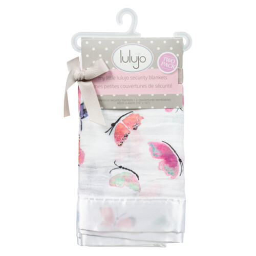 Lulujo Baby Blanket Security Muslin 2 Pack