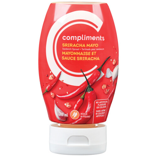 Compliments Sandwich Spread Sriracha Mayo 300 ml