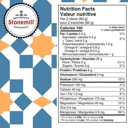 Stonemill Bakehouse Honest Wellness Sprouted Rye & 12 Grains Bread 454 g