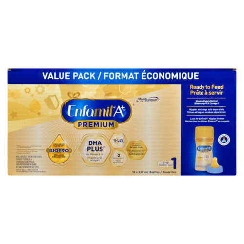 Enfamil A+ Premium Baby Formula Ready To Feed 18 x 237 ml Voilà