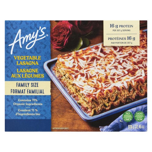 Amys Kitchen Vegetable Family Size Lasagna 920 g