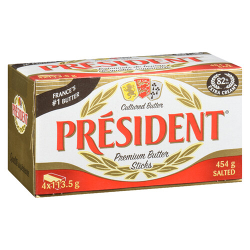 President Cultured Butter Stick Salted 454 g