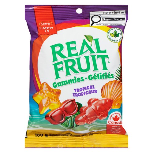 Dare Real Fruit Plant Based Gummies Tropical 180 g