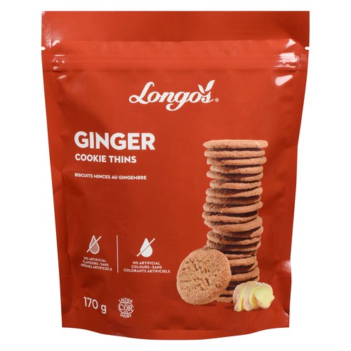 Longo's Cookie Thins Ginger 170 g