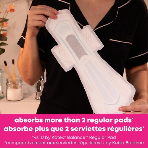 U by Kotex Balance Ultra Thin Pads Regular With Wings 36 Count
