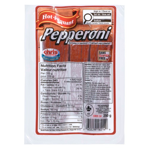 Chris Brothers Hot Pepperoni 250 g