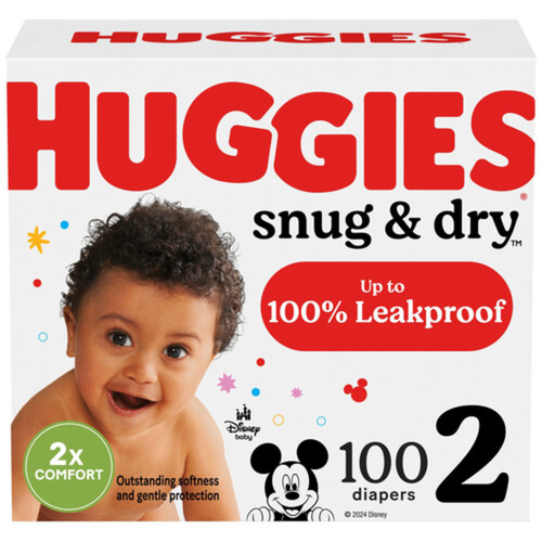 Huggies Diapers Snug & Dry Size 2 100 Count