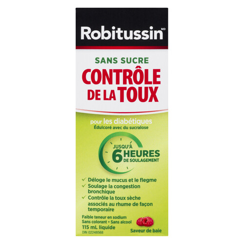 Robitussen Cough & Cold Syrup For People With Diabetes 115 ml