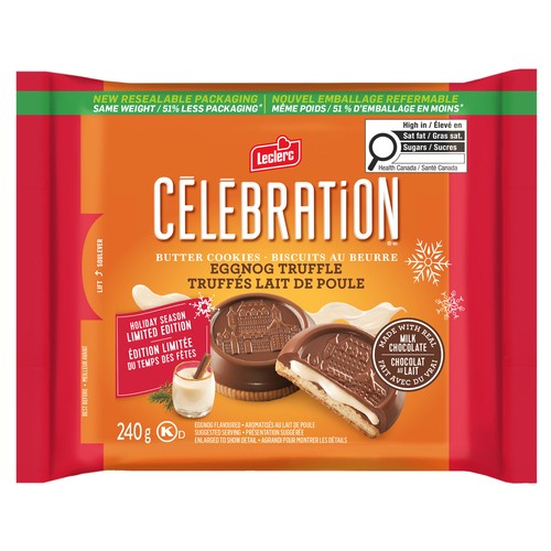 Celebration Cookies Milk Chocolate Eggnog Truffle 240 g