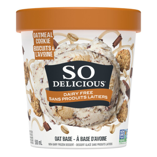 So Delicious Dairy-Free Oat Based Frozen Dessert Oatmeal Cookie 500 ml