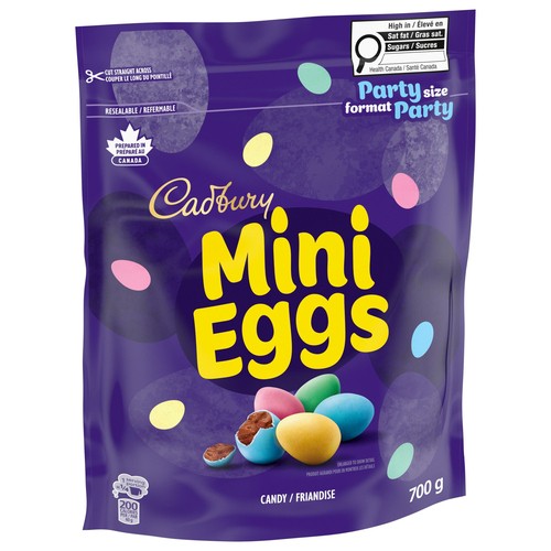 Cadbury Mini Eggs Chocolatey Candy Eggs Party Size Resealable Bag 700 g