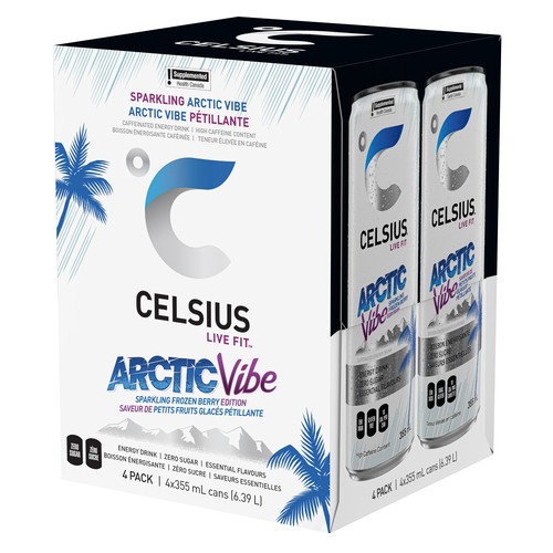 Celsius Energy Drink Sparkling Arctic Vibe 4 x 355 ml (cans)