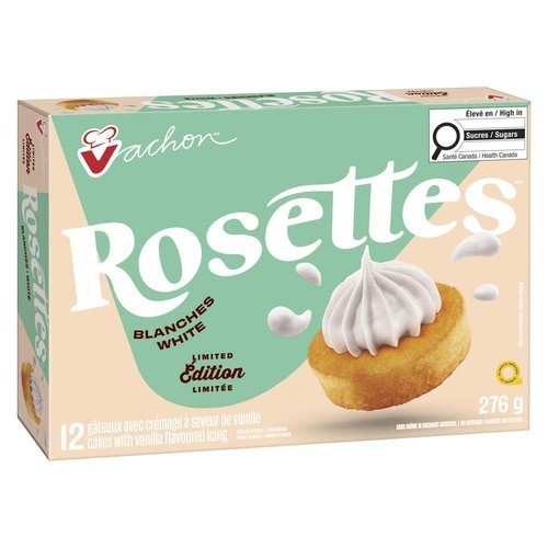 Vachon Rosettes White Cakes with Vanilla Flavoured Icing 276 g