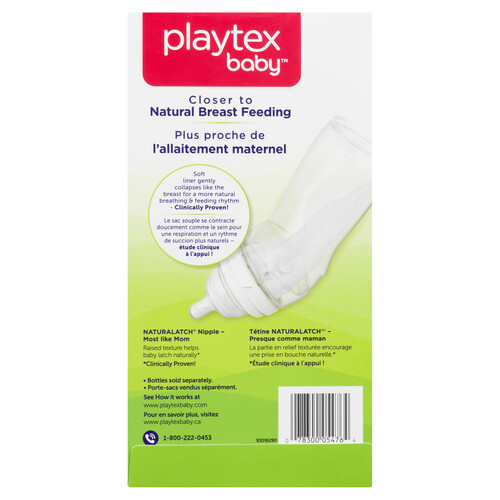Playtex Nurser With Drop-Ins Bottle Liners 8 oz 50 EA