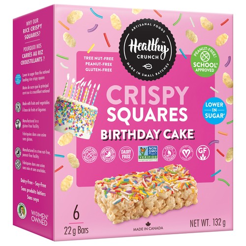 Healthy Crunch Crispy Squares Birthday Cake 6 x 22 g