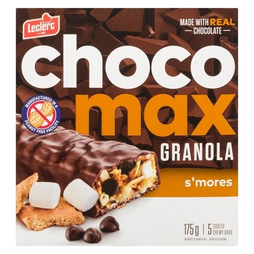 Leclerc Chocomax Nut Free Granola Bars S'mores 175 g