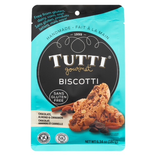 Tutti Gourmet Gluten-Free Biscotti Chocolate Almond & Cinnamon 180 g