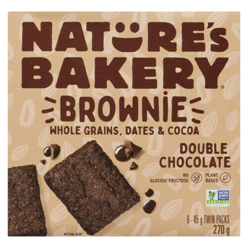 Natures Bakery Brownie Double Chocolate 270 g