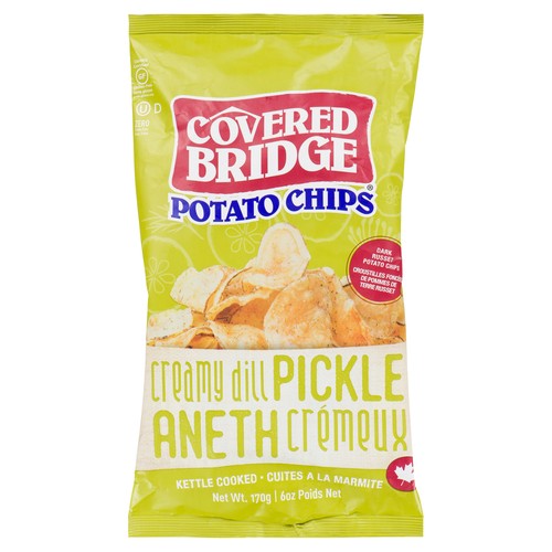 Covered Bridge Gluten-Free Potato Chips Creamy Dill Pickle 170 g