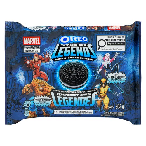 Oreo Chocolate Sandwich Cookies Marvel Stuf of Legends 303 g