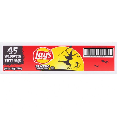 Lay's Classic Potato Chips Halloween Treat Bags 45 Pack 720 g