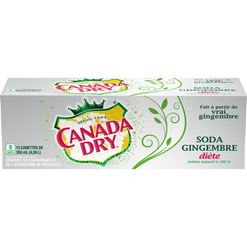 Canada Dry Diet Ginger Ale 12 x 355 ml (cans)
