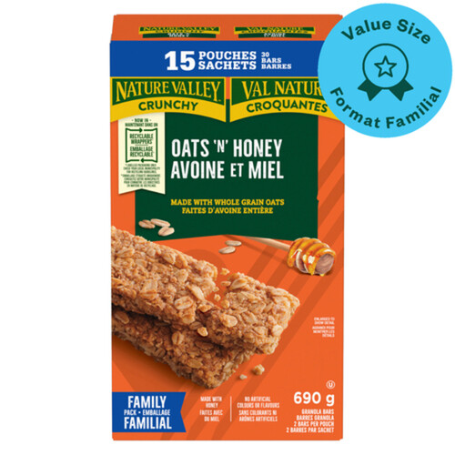 Nature Valley Crunchy Granola Bars Oats 'n' Honey 690 g