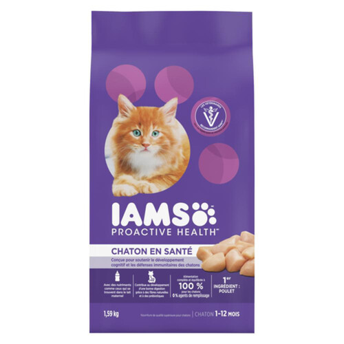 IAMS Proactive Health Dry Cat Food Healthy Kitten Chicken 1.59 kg