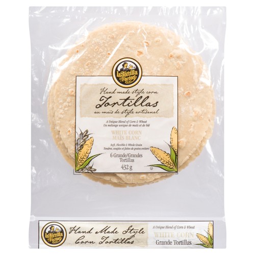 La Tortilla Factory Tortillas White 8-Inch 432 g