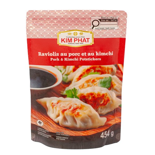 Kim Phat Frozen Potstickers Porc & Kimchi 454 g