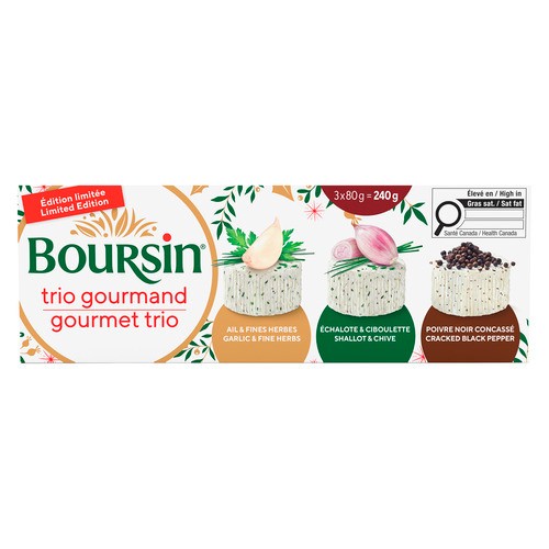 Boursin Gourmet Cheese Trio 240 g