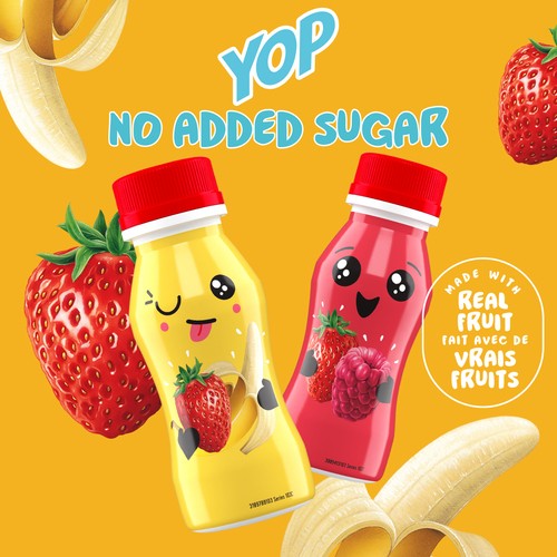 Yoplait Yop 2% Drinkable Yogurt Blueberry 200 ml