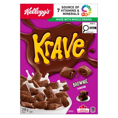 Kellogg's Krave Cereal Brownie 298 g