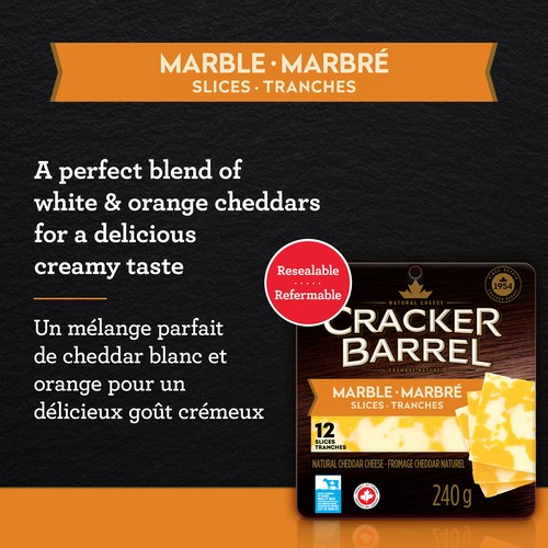 Cracker Barrel Cheese Slices Marble 240 g