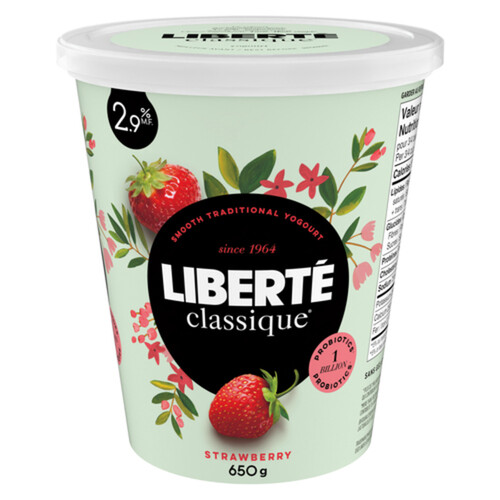 Liberté Classique 2.9% Smooth Traditional Yogurt Strawberry 650 g