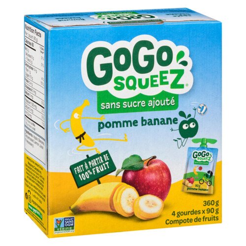 GoGo Squeez Fruit Sauce Apple Banana 4 x 90 g