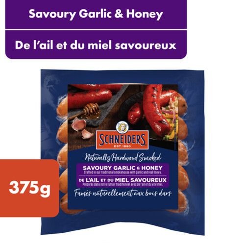 Schneiders Smoked Sausage Savoury Garlic And Honey 375 g