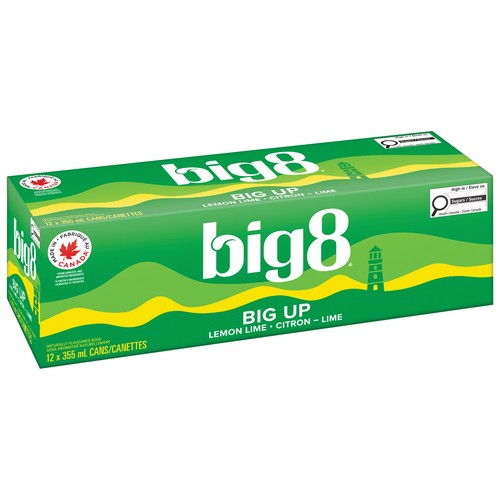 Big8 Big Up Soda Lemon Lime 12 x 355 ml (cans)