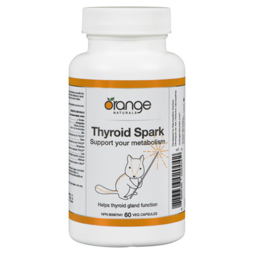 Orange Naturals Supplement Thyroid Spark 60 Vegetable Capsules