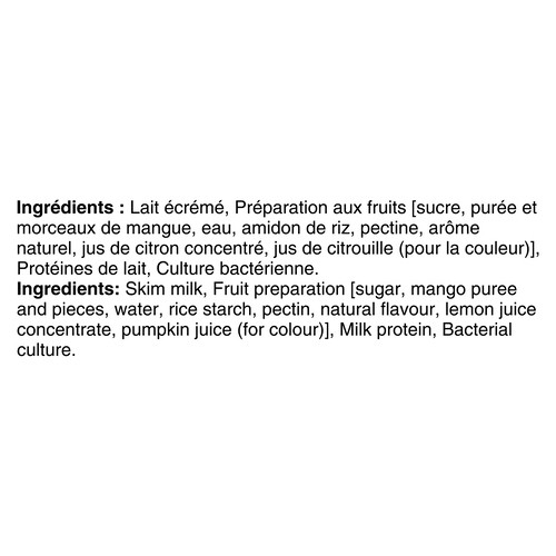 Liberté Greek Yogurt Mango 0% 750 g