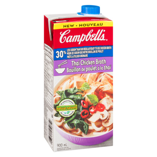 Campbell's Broth Thai Chicken Less Salt 900 ml