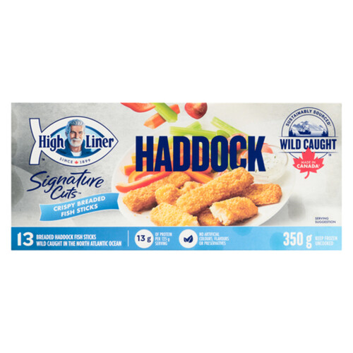 High Liner Frozen Signature Cuts Haddock Fish Sticks Crispy Breaded 350 g