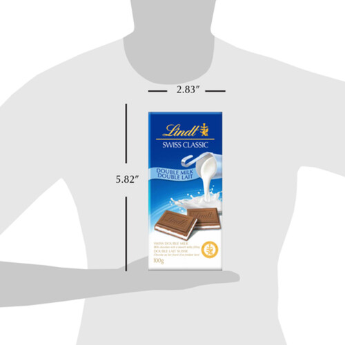 Lindt Swiss Classic Chocolate Bar Double Milk 100 g