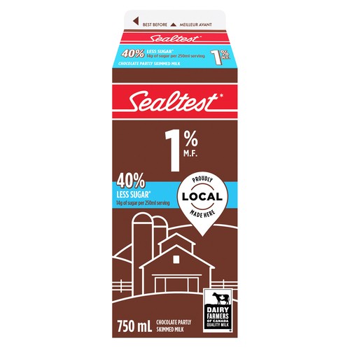 Sealtest 1% Chocolate Milk Sugar Reduce 750 ml