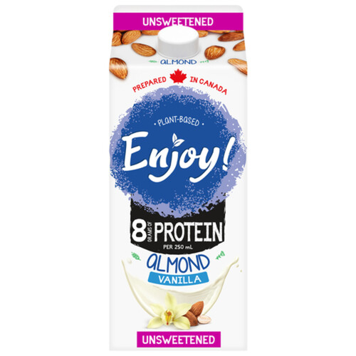 Enjoy! Plant-Based Unsweetened Almond Beverage Vanilla 1.75 L