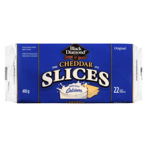 Black Diamond Thin Sliced Cheese Cheddar 22 Slices 410 g