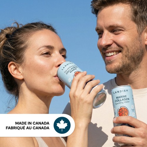 Landish Marine Collagen Sparkling Water Orange Currant 355 ml (can)